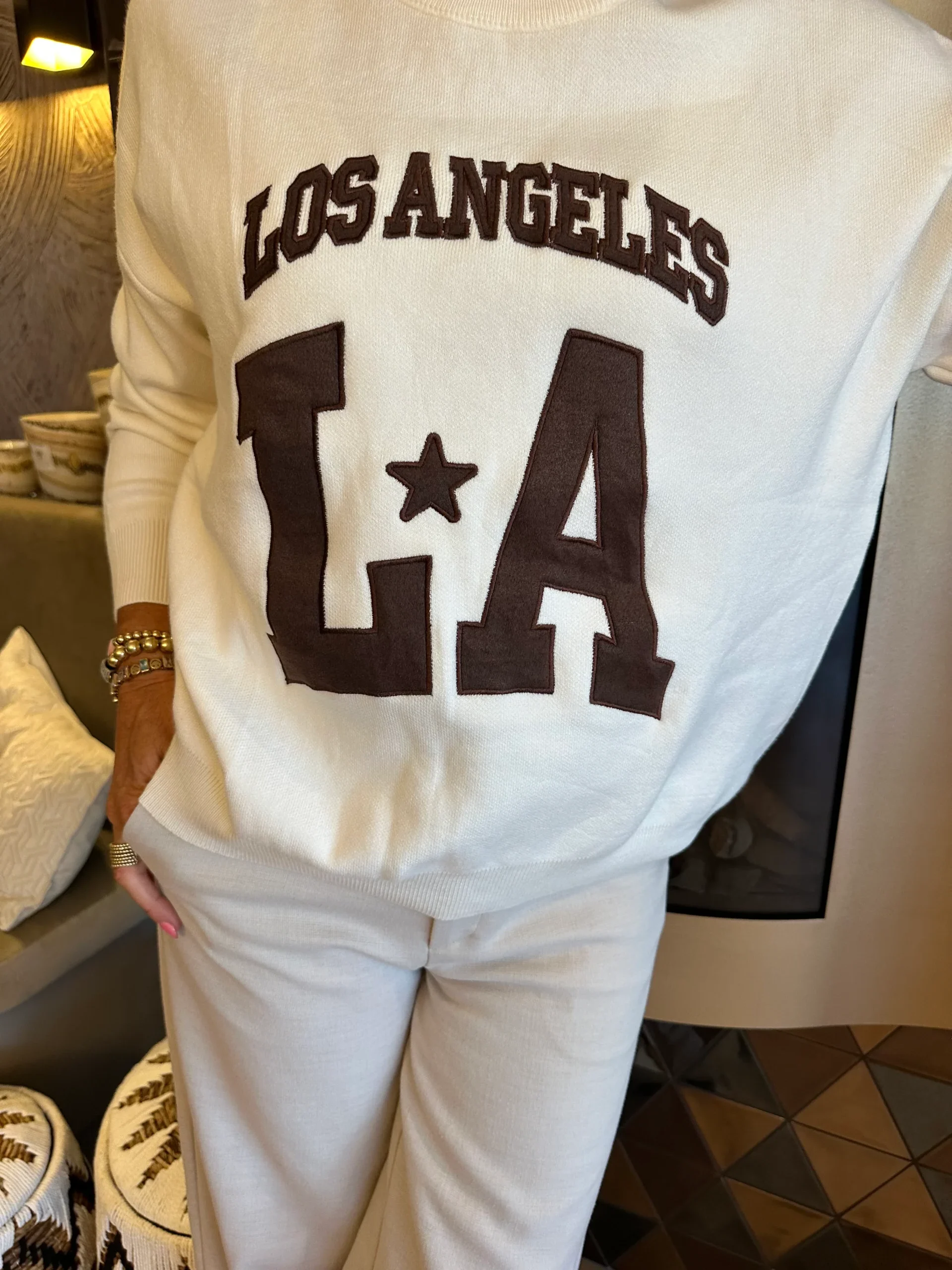 Trui Los Angeles | Ecru - Afbeelding 2