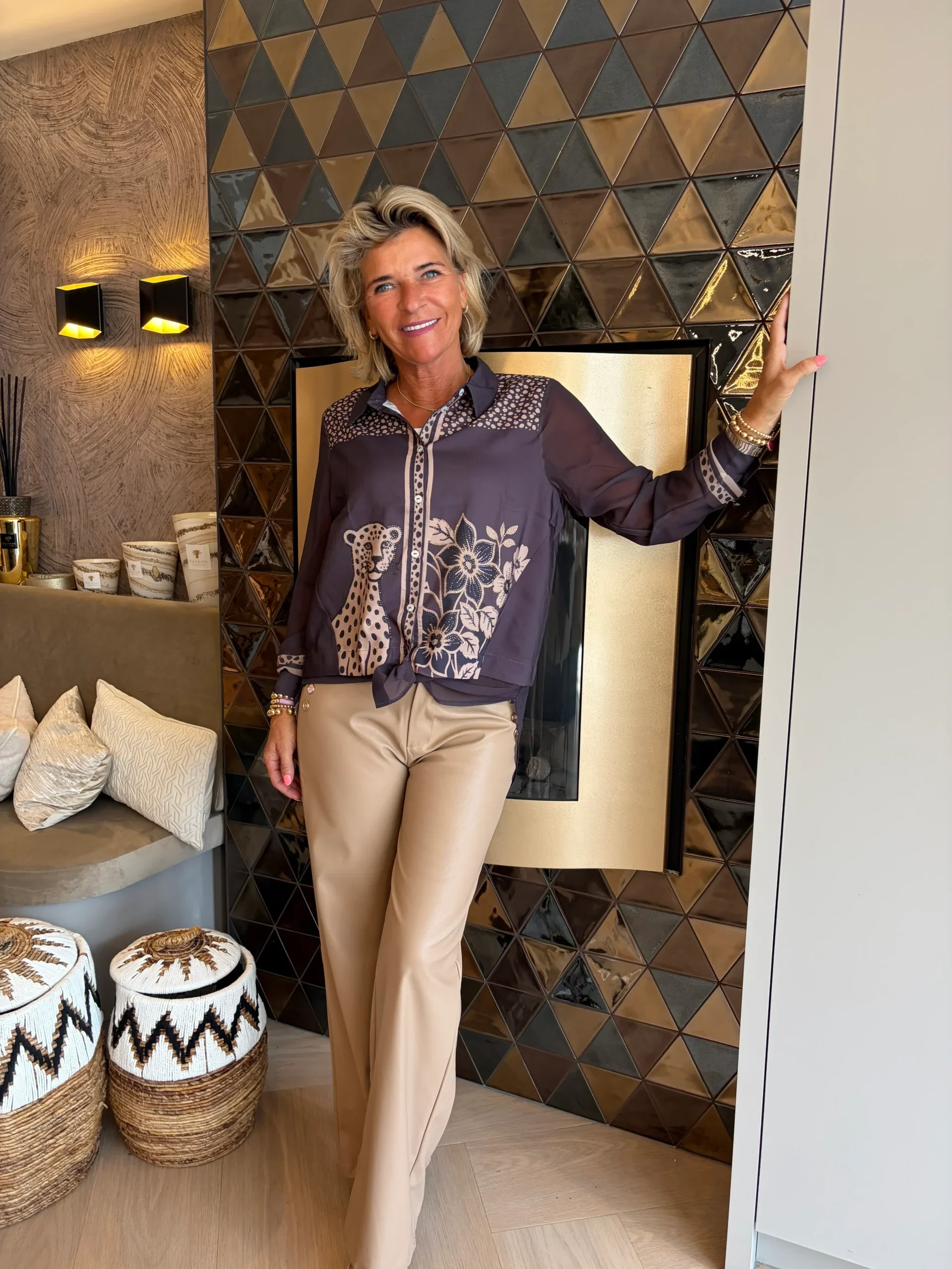 Blouse Elvira | Zwart - Afbeelding 3