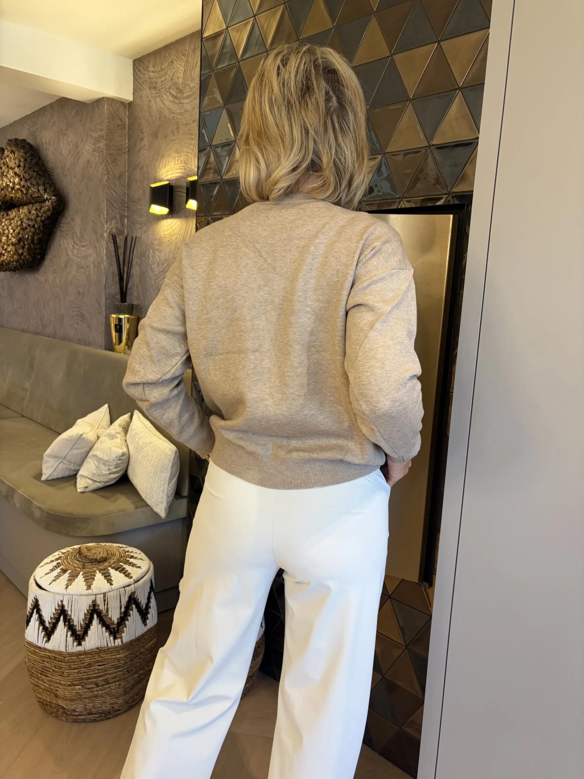 Trui Vero | Taupe - Afbeelding 3