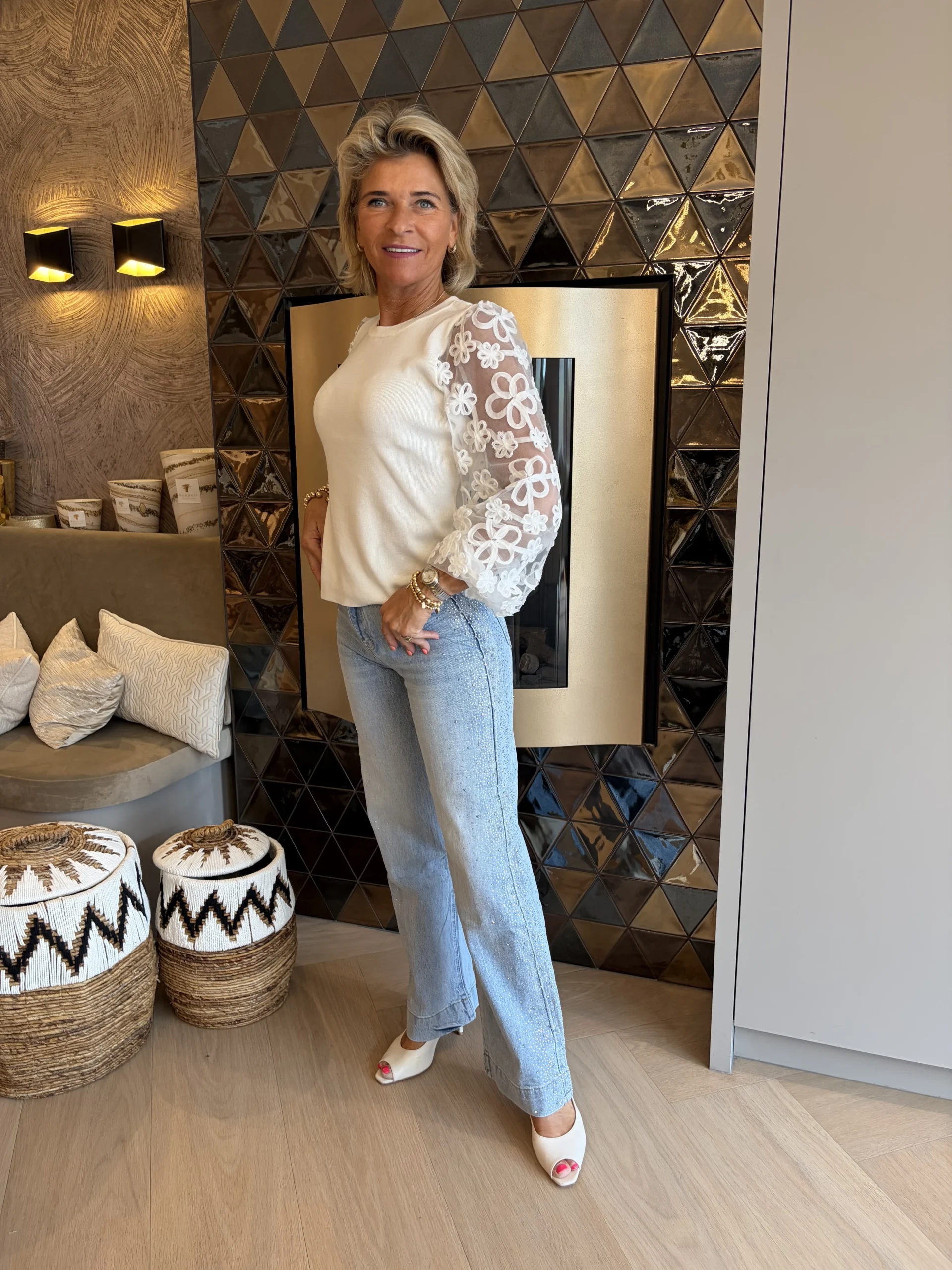 Jeans met Strass | Blauw