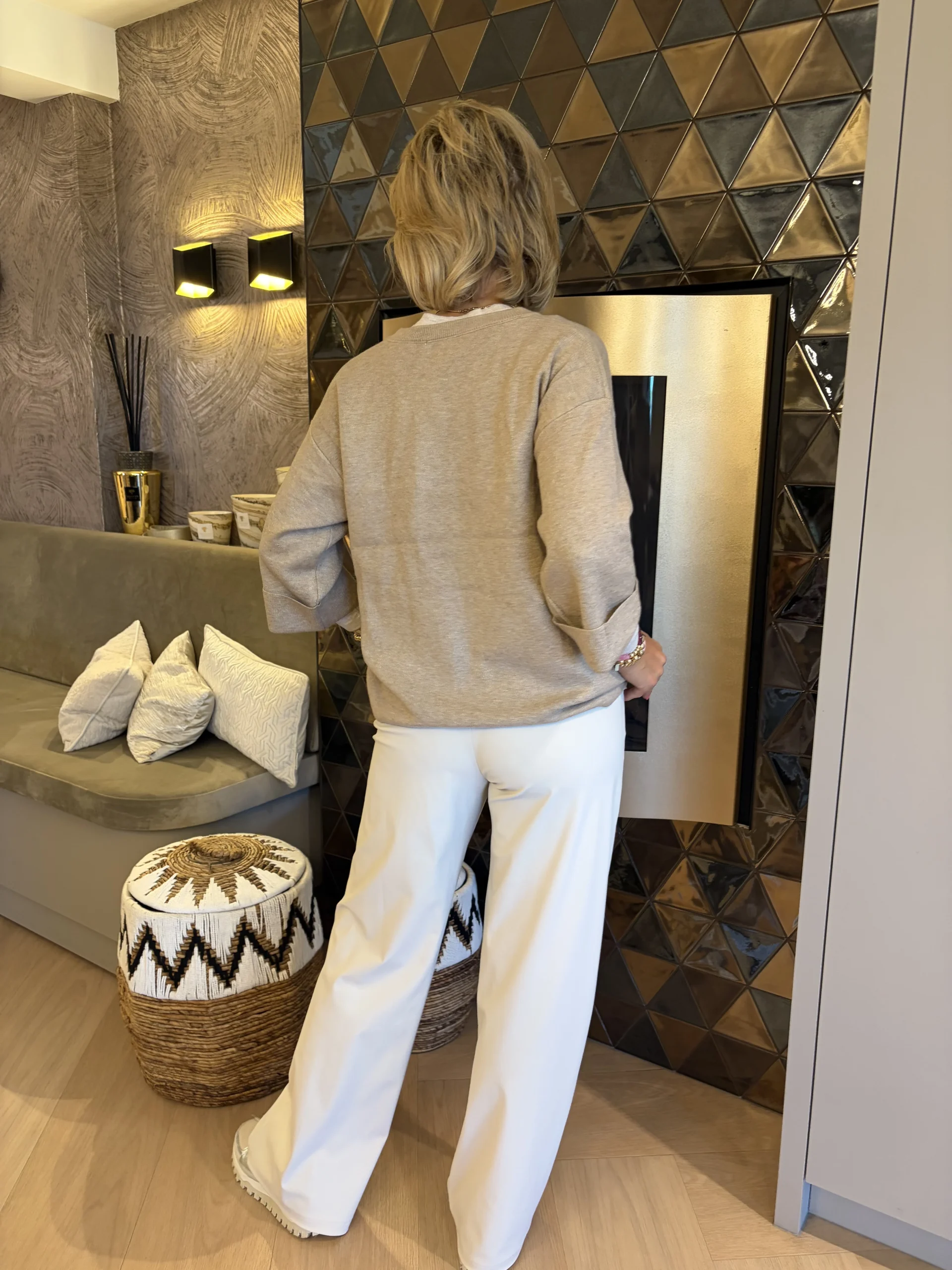 Trui Evelien | Taupe - Afbeelding 3