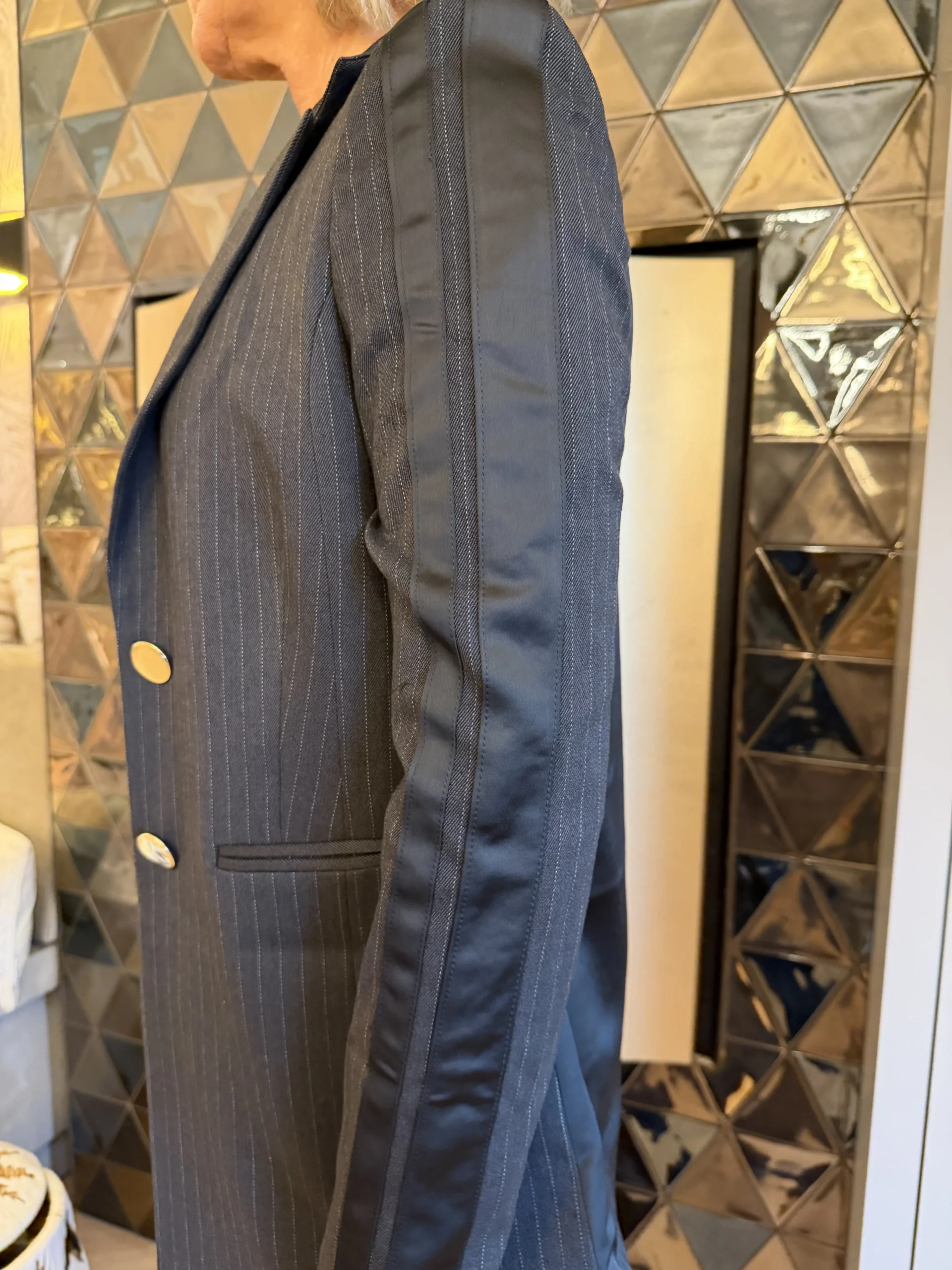 Blazer Gessato | Zwart - Afbeelding 3