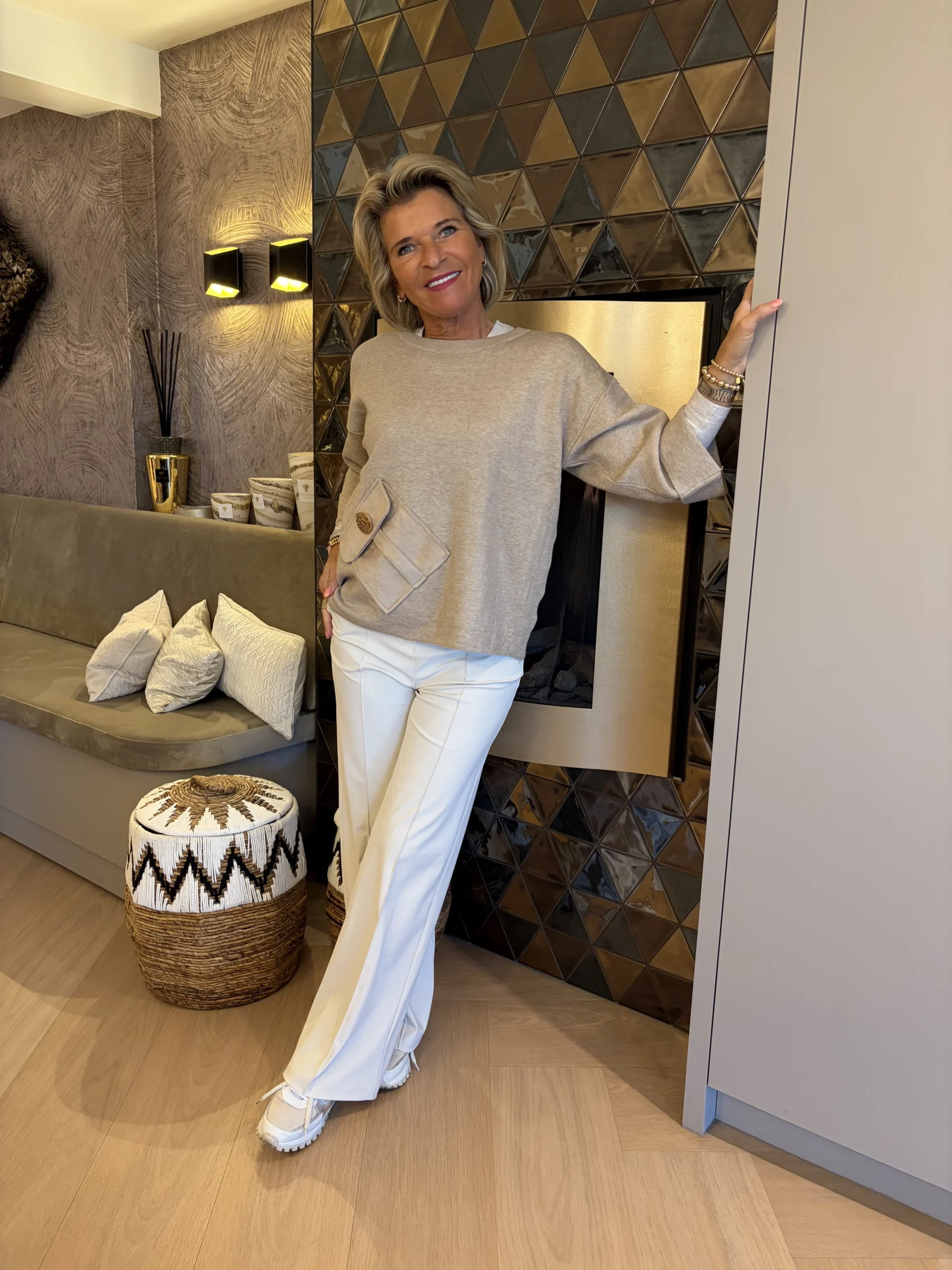 Trui Evelien | Taupe