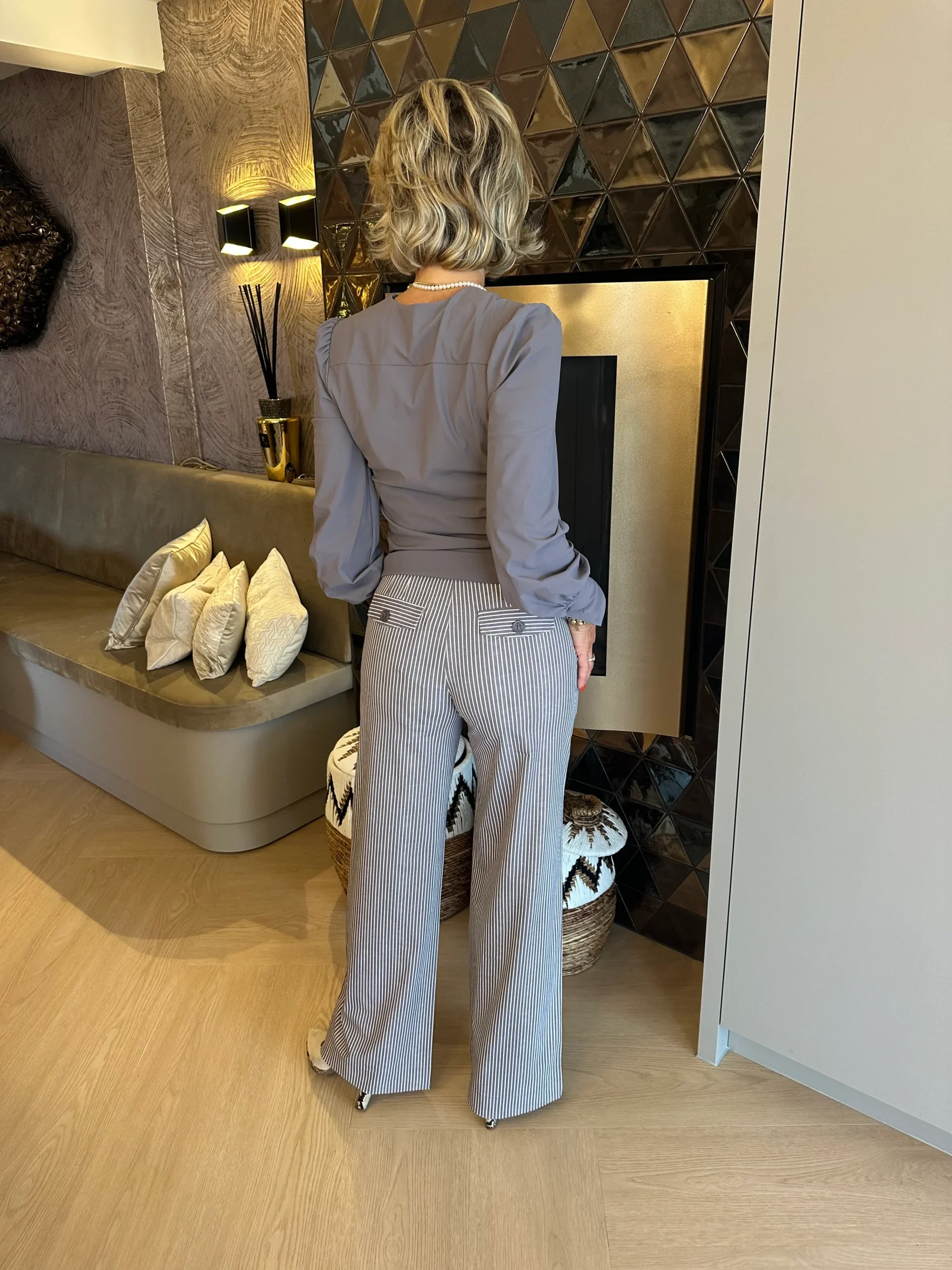 Shirt Pofmouw Romy | Winter Grey - Afbeelding 3