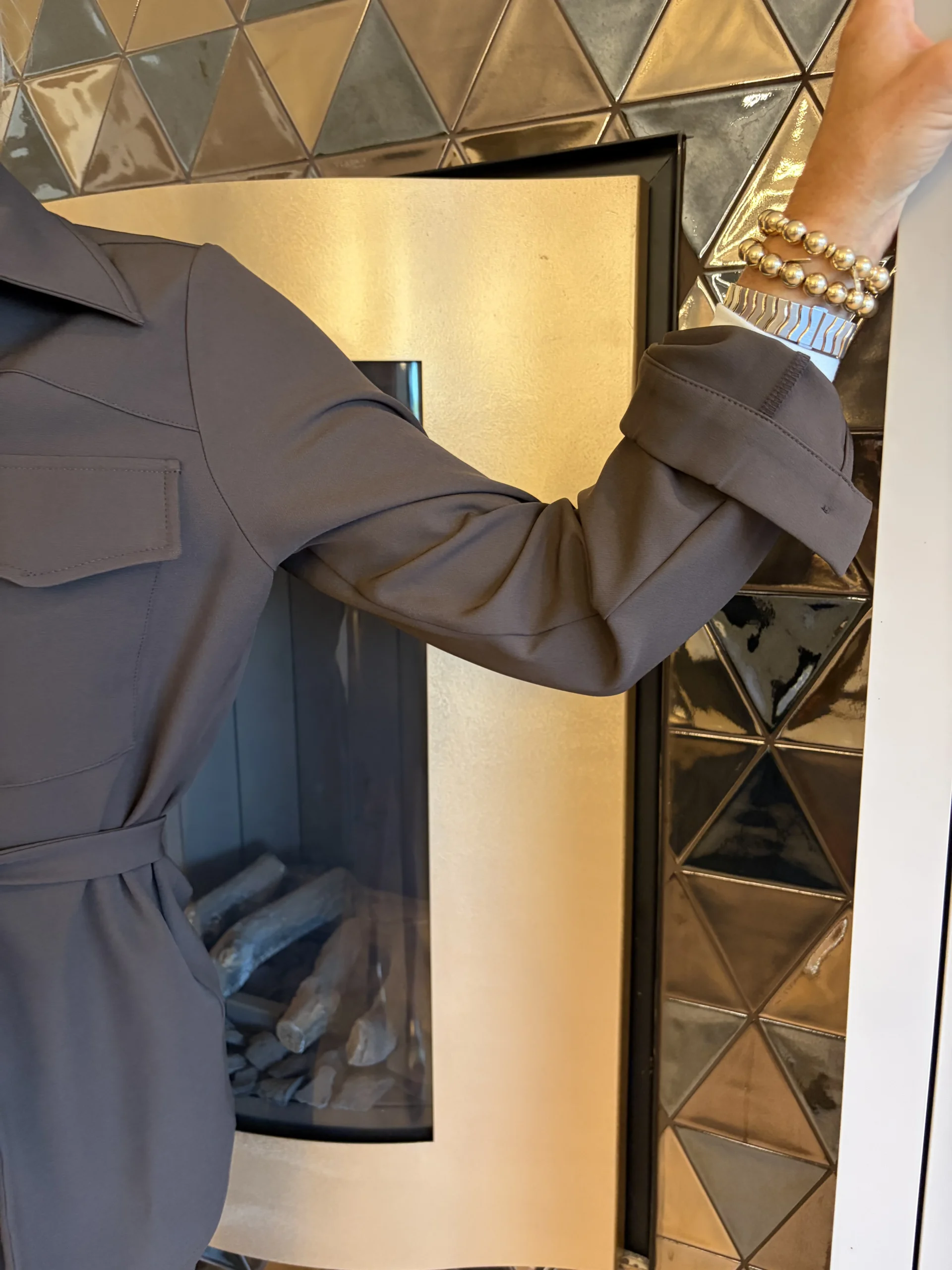 Blouse Monaco Uni | Bruin - Afbeelding 3