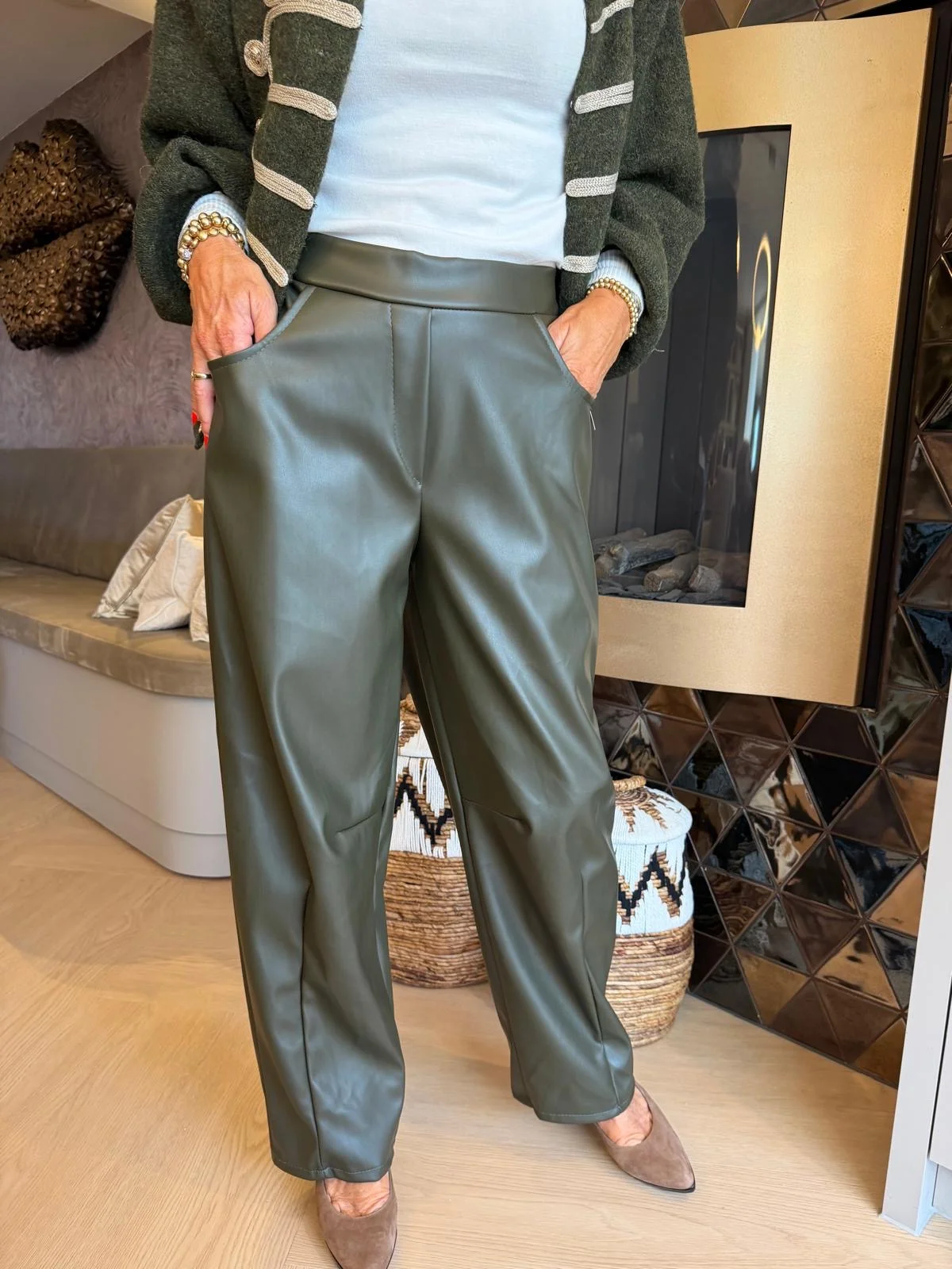 Broek Britt | Mosgroen - Afbeelding 4