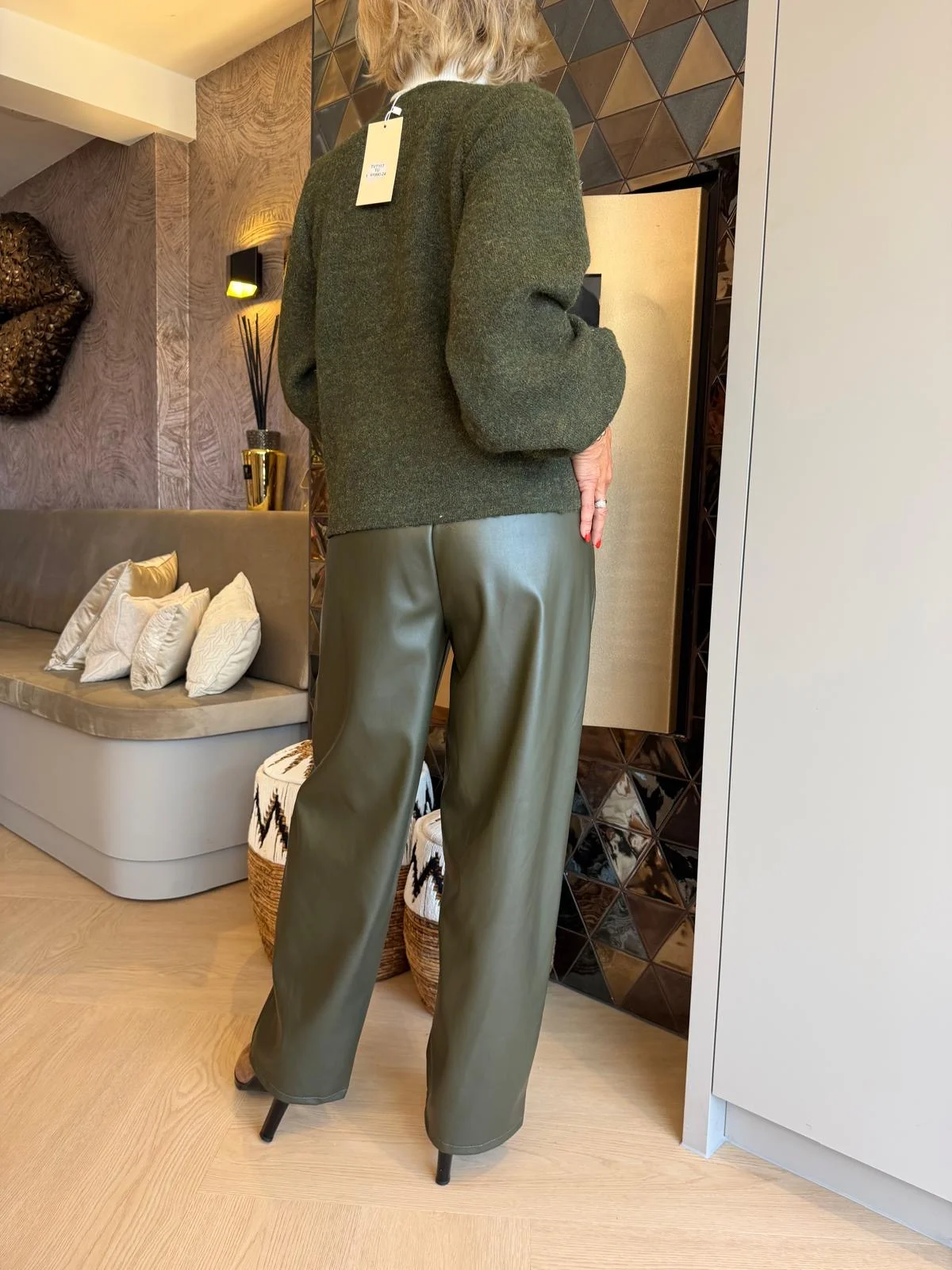 Broek Britt | Mosgroen - Afbeelding 3