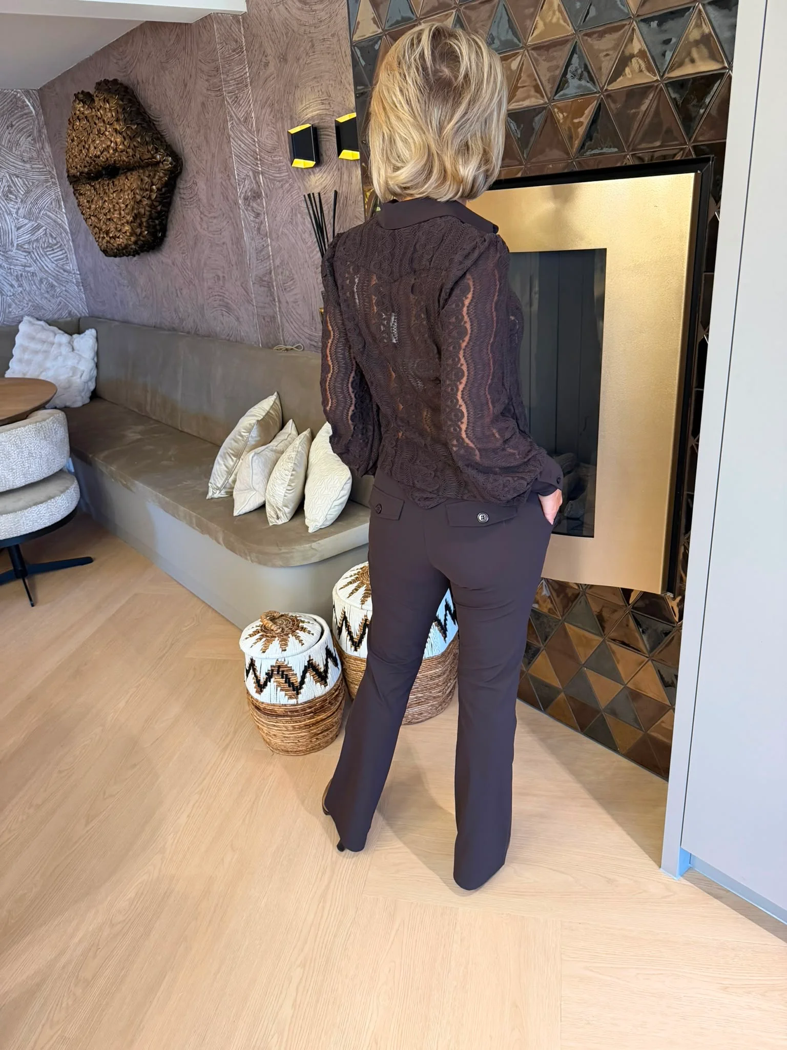 Broek Flair Romy | Espresso - Afbeelding 3