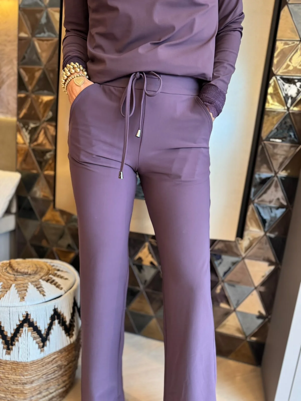 Pantalon Romy | Plum Perfect - Afbeelding 2