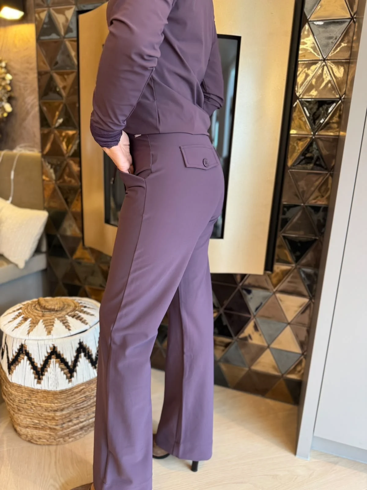 Pantalon Romy | Plum Perfect - Afbeelding 4